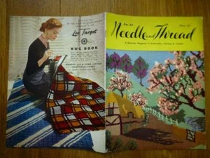 VINTAGE 50er NADEL + FADENMAGAZIN NR. 14-STRICKEN+HÄKELN+STICKMUSTER - Bild 1 von 2