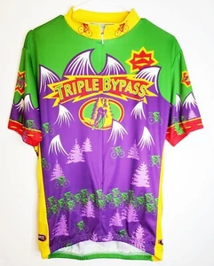 Primal Wear Womens 2005 Triple Bypass Team Evergreen Bike Cycling Jersey Sz XL - Picture 1 of 7