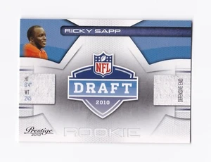 2010 Prestige NFL Draft #16 Ricky Sapp Clemson Tigers Eagles Jets Texans - Picture 1 of 2