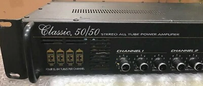 Peavey classic 50/50 Stereo Tube Power Amplifier Four Tubes per Channel - Image 1 of 4