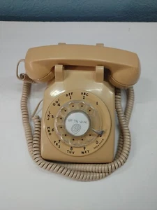 Vintage Rotary Desk Telephone 500DM Western Electric Beige Untested - Picture 1 of 11