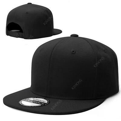 Gorra de béisbol plana Snapback camionero lisa en blanco para hombres hip hop ejército CS Foto 1 de 4