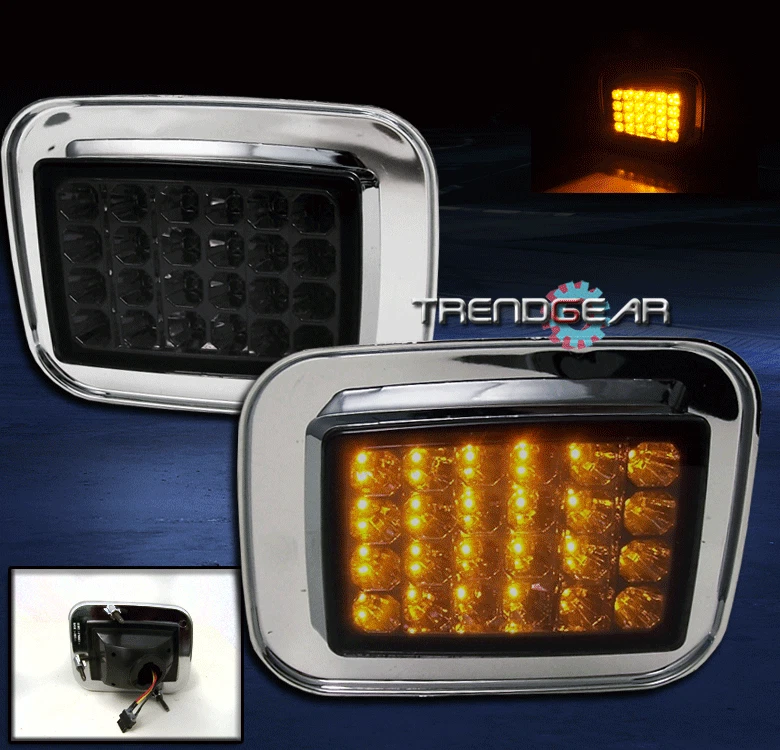 2003-2009 HUMMER H2 SUT SUV LED CORNER SIGNAL PARKING LIGHT SMOKE LENS 2007 2008 - Image 1 of 1