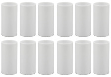 Creative Hobbies 1 3/4 Inch Tall White Plastic Candle Covers Sleeves Chandelier 