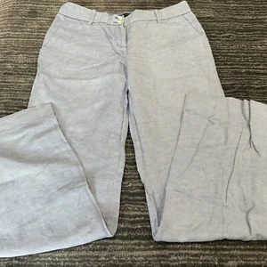 The Limited Linen Pants Womens 4 Trouser Chino Mid Rise Lt Blue Preppy Summer - Picture 1 of 13