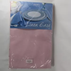 Bardwil Linen Ease 60x84 Inches Oval Tablecloth Rose Pink New NOS - Picture 1 of 6