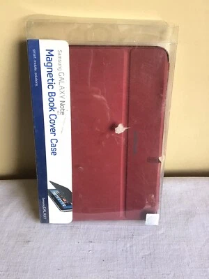 New Open Box Red Genuine Samsung Galaxy Note 10.1 Magnetic Book Cover Case - Image 1 of 4