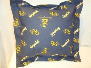 Georgia Tech Yellow Jackets 14" Cotton Fabric Throw Pillow/Cover/Washable - Picture 1 of 3