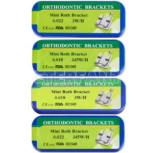 ETERFANT Dental Orthodontic Bracket Braces Metal Mini Roth 022 018 3/345Hooks - Picture 1 of 34