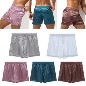 Men's Underwear Boxer Briefs Ice Silk Shorts Panties Pouch Underpants ☆ ➳ - Picture 1 of 18