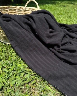 Tecido de algodão listrado, preto, cáqui, marfim, marrom, branco, por 2 jardas. - Imagem 1 de 4