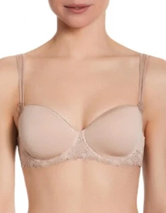 NWT Simone Perele 12X343 Delice 3D Molded T-Shirt Bra 32F Beige Nude Sexy $99 - Picture 1 of 3