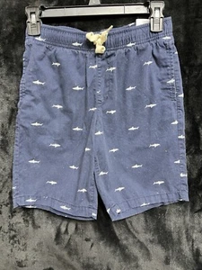 Old Navy Boys Sz L-10/12 Navy Blue Shorts w/White Shark Design - Picture 1 of 9