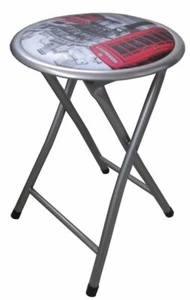 Folding Kids Chair Stool PVC Padded Seat Light Weight Kitchen Dining 45cm - Picture 1 of 1