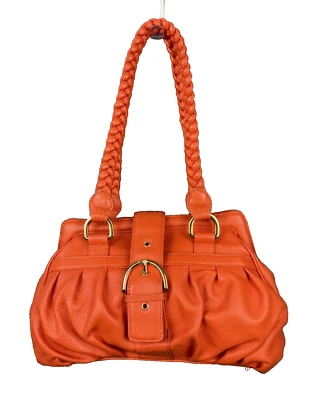 Isabella Adams Harmonie Satchel Leather Handbag Orange - Image 1 of 4