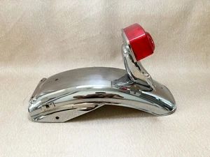 1970 1971 Honda CB750 CB750K Four K0 K1 Rear Fender & Tail Light MudGuard Chrome - Picture 1 of 12