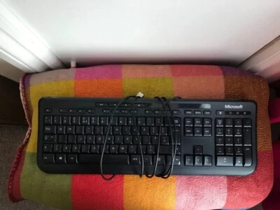 Microsoft Wired Keyboard 600 Desktop USB Standard Black Used - Image 1 of 4