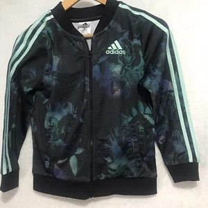 Adidas Girls Jacket 11-12 M Zip Up Athleisure Windbreaker - Picture 1 of 6