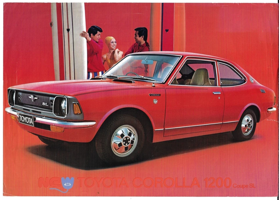 Toyota Corolla Coupe 1200 SL 1970-71 UK Market Single Sheet Sales Brochure KE20 - Image 1 of 1