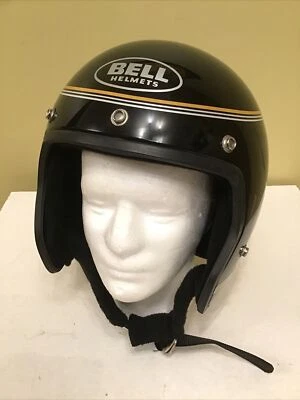 Capacete vintage Bell Sprint motocicleta snowmobile scooter tamanho 7 5/8 preto 1989 - Imagem 1 de 4