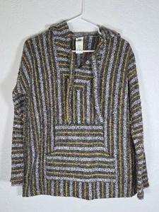 San Jose Baja Hoodie Cover Top Unisex grau gelb mexikanischer ethnischer Drogenteppich - Bild 1 von 3