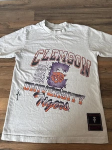 Cactus Jack Clemson Tigers Tshirt Sz Small Authentic Distressing White VTG LOOK - Picture 1 of 10