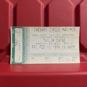 Taylor Dayne Caesars Circus Maximus Concert Ticket Stub Vintage February 1994 - Picture 1 of 2