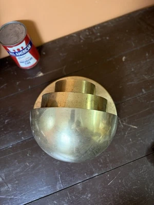 Vtg Art-Deco MCM Chrome Wall Sconce LIGHTOLIER Style Movie Theater Lamp Lighting - Image 1 of 4