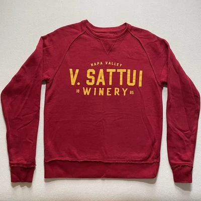 Sudadera V. Sattui Winery Para Hombre Pequeña Cuello Redondo Valle de Napa Souvenir Camp David Foto 1 de 4