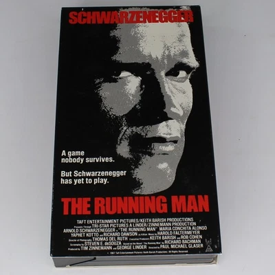 The Running Man VHS 1987 Action Sci-Fi Original Release Vestron Video - Image 1 of 4