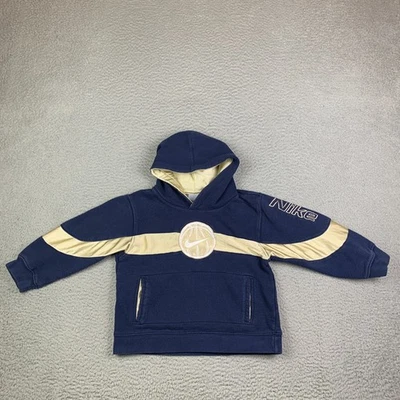 Винтажная толстовка с капюшоном Nike для мальчиков размер 7 синее золото баскетбол свуш спортивная одежда 90-е - Изображение 1 из 4