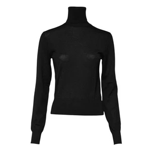 DOLCE & GABBANA Sweater Black Cashmere Turtleneck Pullover IT42/US8/M 1020usd - Picture 1 of 6