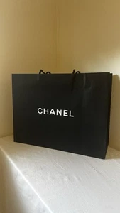 Chanel Shopping Bag Black, Large Paper Gifting Packaging Tote New, Luxury - Picture 1 of 5