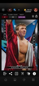 DANIEL BRYAN 2021 WWE TOPPS SLAM FINEST 21 SUPER RARE DIGITAL CARD!!!!!!! - Picture 1 of 3