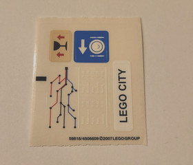 LEGO Sticker Sheet from City Set 7997 Train Station New & Genuine