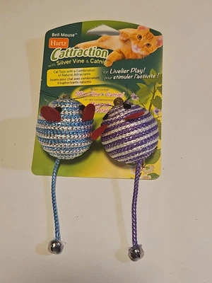 Hartz Mouse Cattraction Silver Vine & Catnip Cat Toys 2-Pack - Image 1 of 3