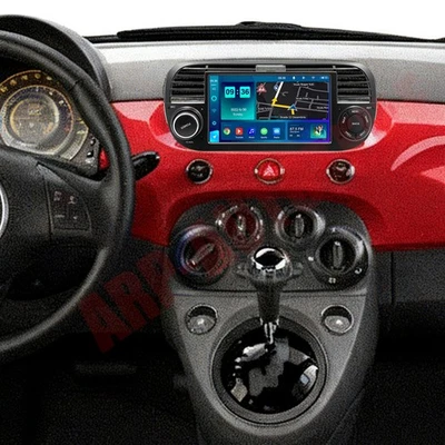 For Fiat 500 2007-2015 Car Stereo Radio 2+64G Android 13 Apple Carplay GPS NAVI - Image 1 of 4
