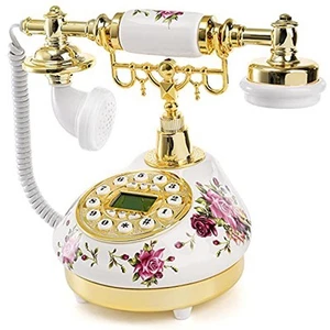 Telefon retro klasyczny design z funkcjonalnym wyświetlaczem LCD i przyciskami - Zdjęcie 1 z 10