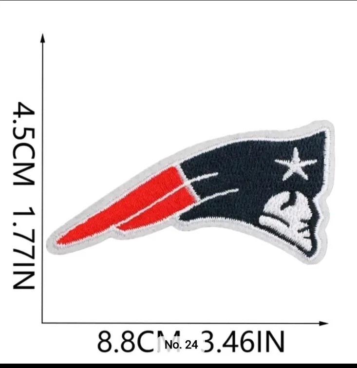 New England Patriots Sew or Iron On Embroidered Applique Patch  - Image 1 of 1