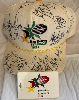1994 Signed Jim Kelly's STARGAZE Snapback Buffalo Bills Mafia Autographed By 17 - Image 1 of 4