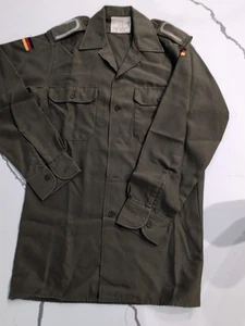 German Military Long Sleeve Field Shirt Genuine Vintage Military Combat 1970's - Picture 1 of 7
