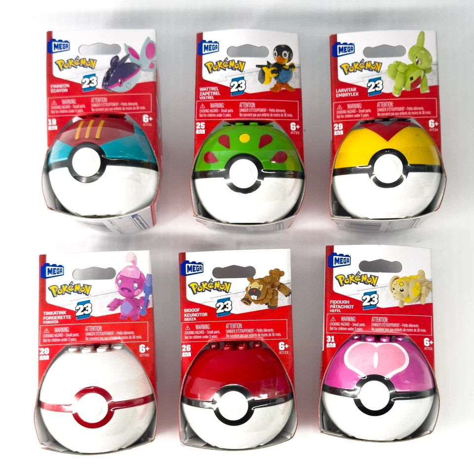 MEGA Construx Pokemon Series 23 Lot of 6 Complete Set Blocks Building Toy *NEW* - Image 1 of 4