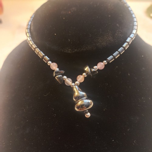 STONE ISLAND Cavigliera Ematite E Quarzo Rosa Made In Bahamas Cavigliera