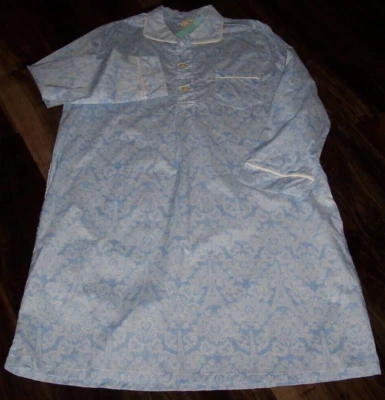 Camisola BedHead azul/branco LACY EIFFEL TOWER PARIS tecido algodão gramado nova com etiquetas M - Imagem 1 de 4