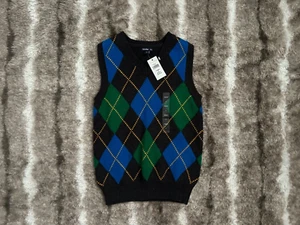 NUEVO CON ETIQUETAS BABY GAP Argyle Algodón Suéter Chaleco Talla 4T - Imagen 1 de 2