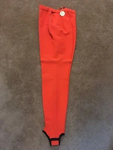 PANTALONE SCI ELASTICIZZATO MEDAGLIA ORO CERVO BIANCO TAGLIA 10 ARANCIONE STAFFE VINTAGE USA NUOVO - Foto 1 di 7