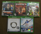 Lot of Five 5 Microsoft Xbox One Games Madden LOTR Elder Scrolls B13-LE