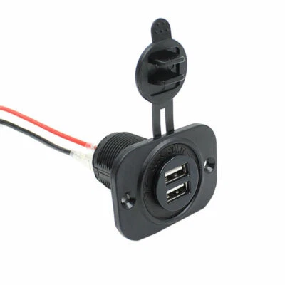 12V Auto Steckdose USB Ladegerät Buchse Für KFZ Einbau Zigarettenanzünder - Bild 1 von 4