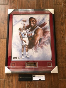 Charles Barkley autograph signed 24x30 Photo "2x Gold" Panini Limited 100 Framed - Picture 1 of 11