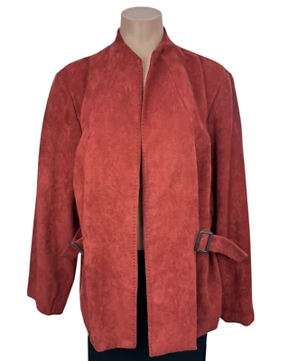 Chaqueta Studio I Marrón Talla 18W Poliéster Frente Abierto Manga Larga Foto 1 de 4